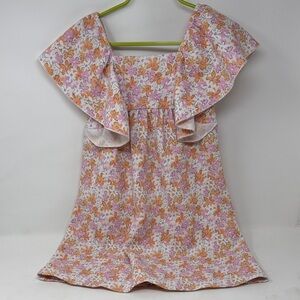 Zara Kids Floral Dress - Pink and Orange